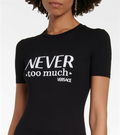 versace never too much|Versace Never Too Much Fitted Jersey Tee on SALE .